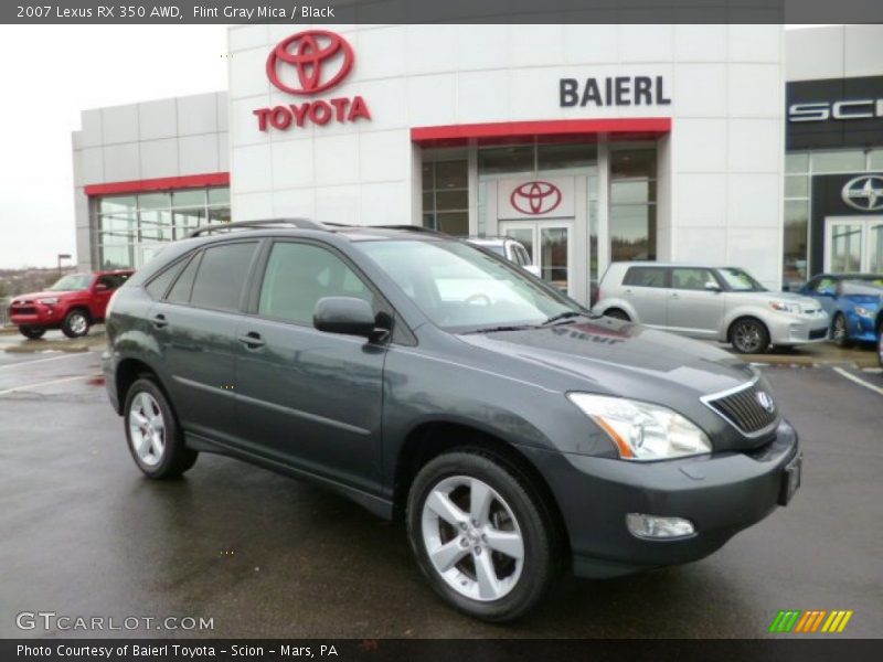 Flint Gray Mica / Black 2007 Lexus RX 350 AWD