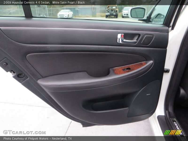 White Satin Pearl / Black 2009 Hyundai Genesis 4.6 Sedan