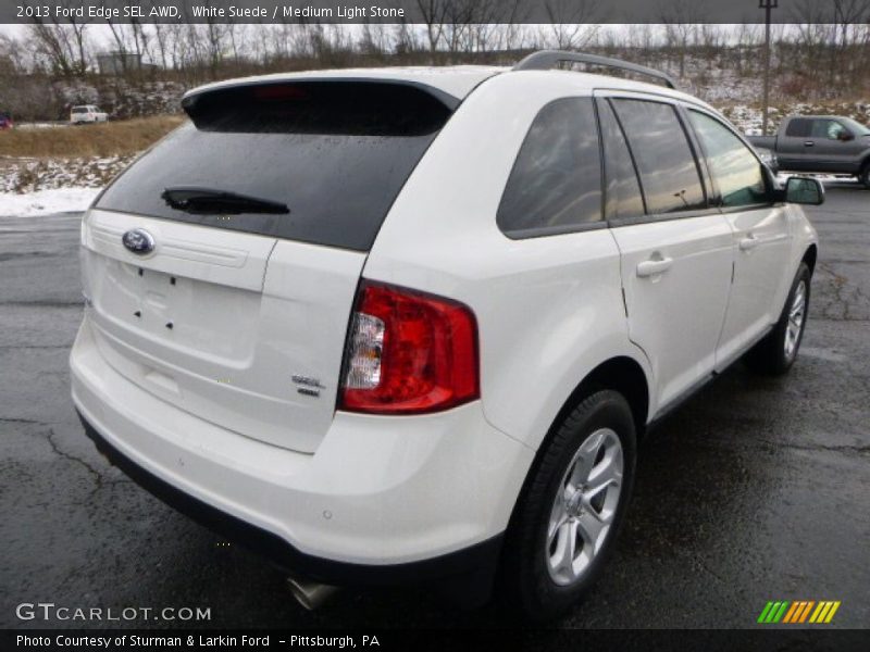 White Suede / Medium Light Stone 2013 Ford Edge SEL AWD