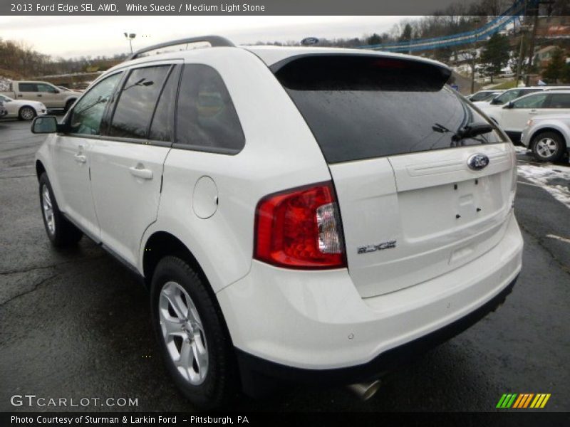 White Suede / Medium Light Stone 2013 Ford Edge SEL AWD