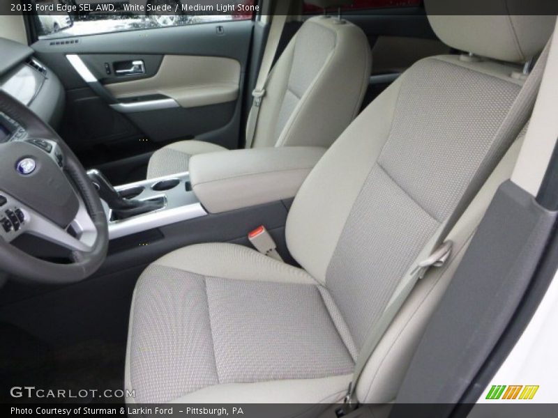 White Suede / Medium Light Stone 2013 Ford Edge SEL AWD