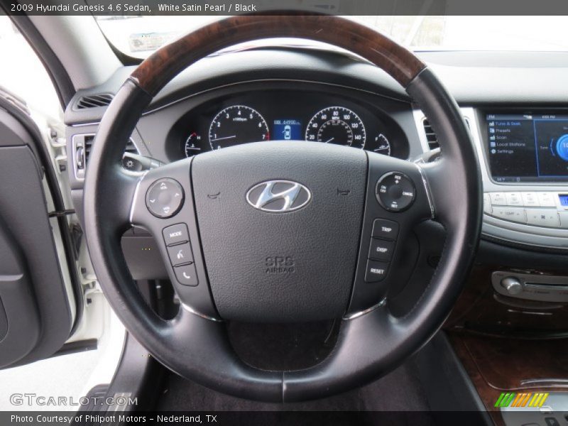 White Satin Pearl / Black 2009 Hyundai Genesis 4.6 Sedan