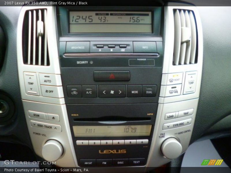 Flint Gray Mica / Black 2007 Lexus RX 350 AWD