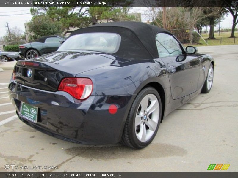 Monaco Blue Metallic / Beige 2006 BMW Z4 3.0i Roadster