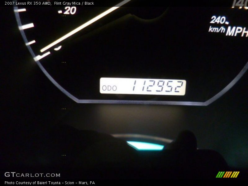 Flint Gray Mica / Black 2007 Lexus RX 350 AWD