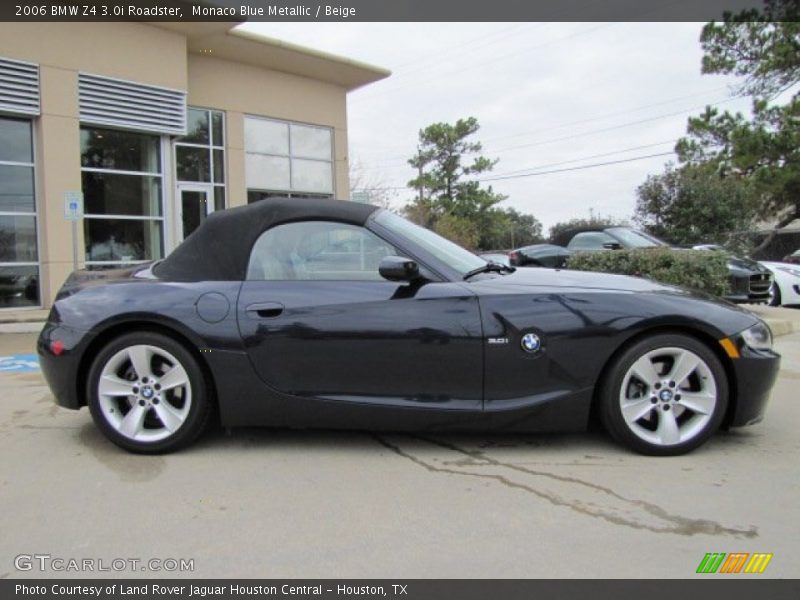 Monaco Blue Metallic / Beige 2006 BMW Z4 3.0i Roadster