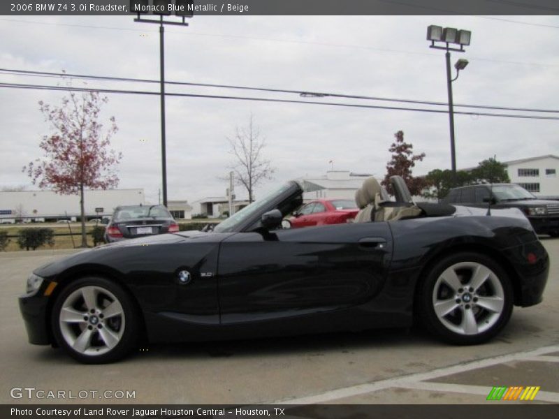 Monaco Blue Metallic / Beige 2006 BMW Z4 3.0i Roadster