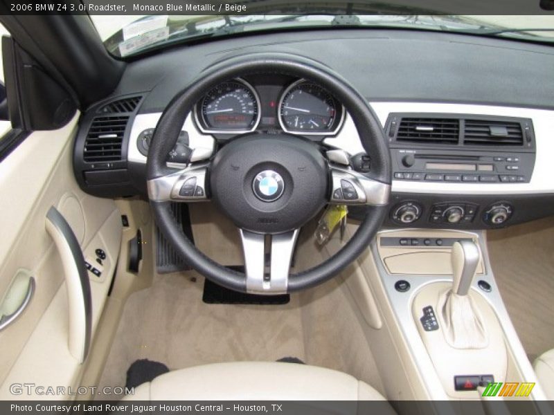 Monaco Blue Metallic / Beige 2006 BMW Z4 3.0i Roadster