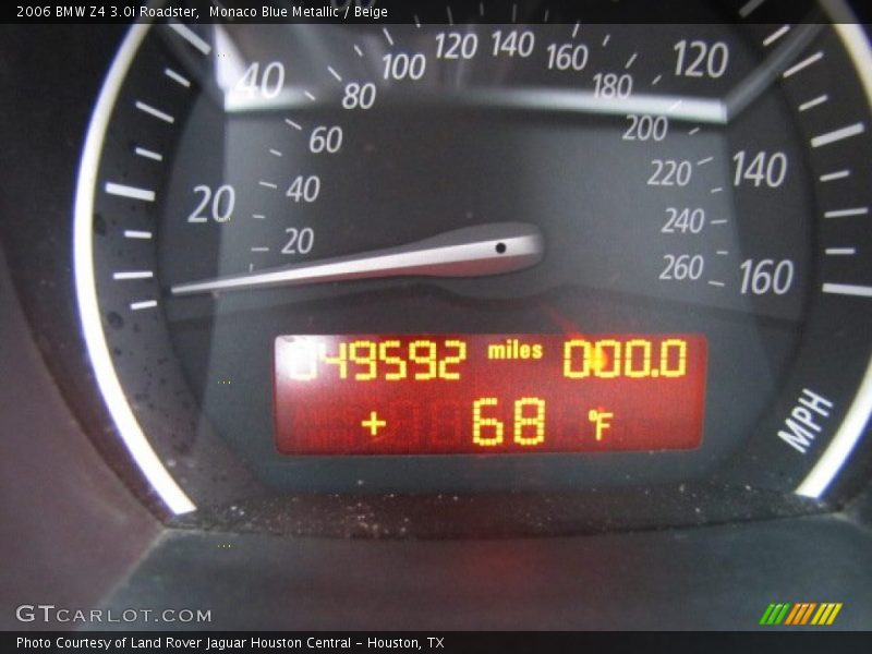 Monaco Blue Metallic / Beige 2006 BMW Z4 3.0i Roadster