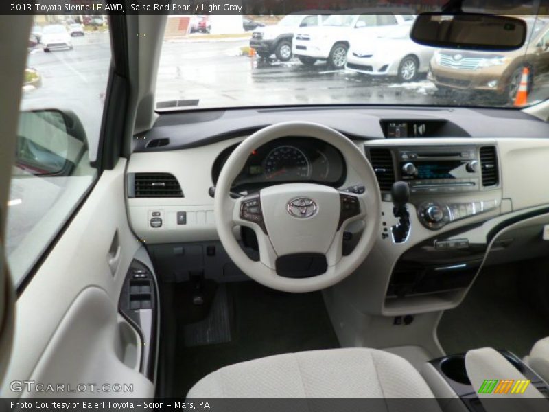 Salsa Red Pearl / Light Gray 2013 Toyota Sienna LE AWD