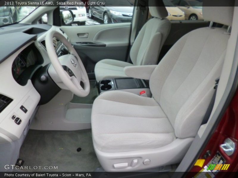 Salsa Red Pearl / Light Gray 2013 Toyota Sienna LE AWD