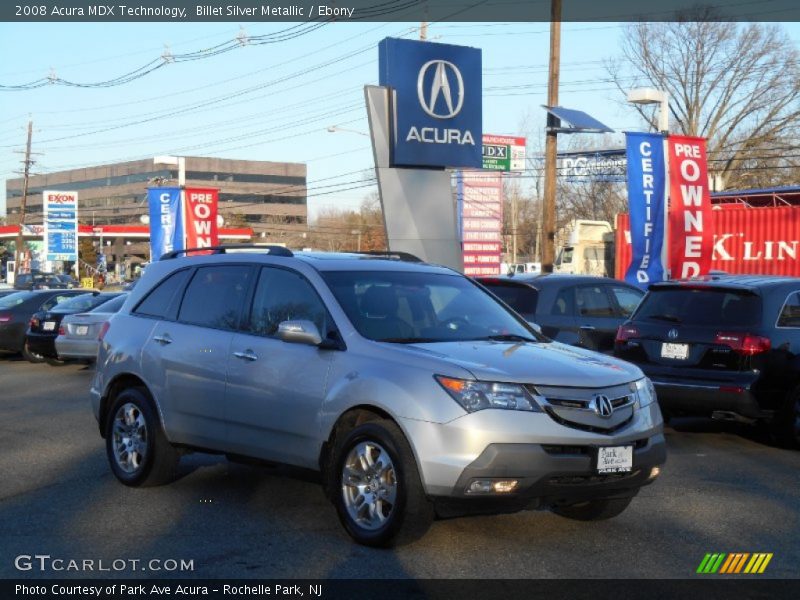 Billet Silver Metallic / Ebony 2008 Acura MDX Technology