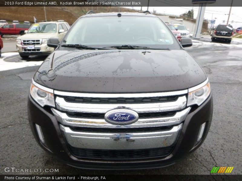 Kodiak Brown Metallic / Sienna/Charcoal Black 2013 Ford Edge Limited AWD