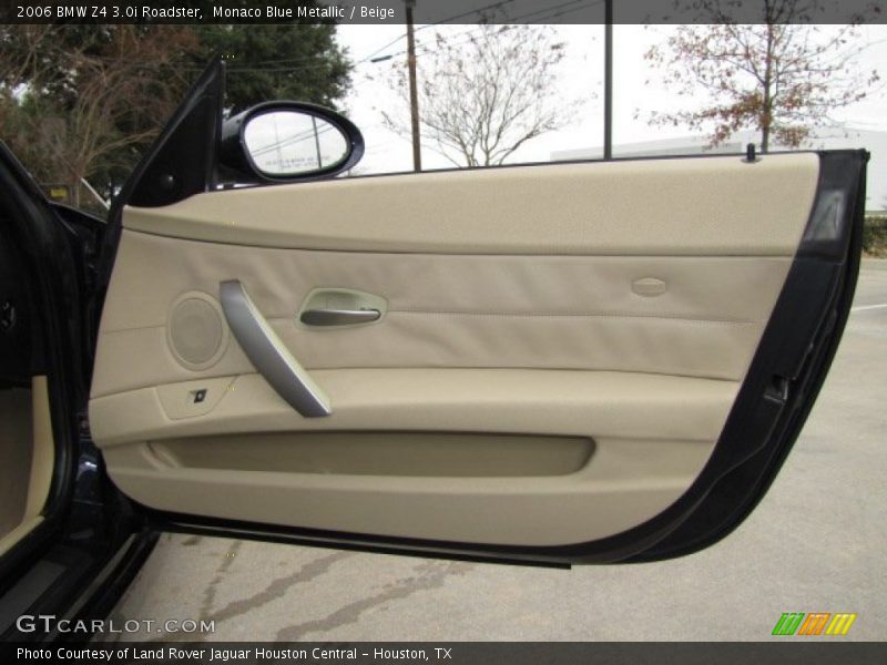 Monaco Blue Metallic / Beige 2006 BMW Z4 3.0i Roadster