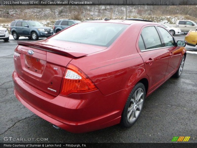 Red Candy Metallic / Charcoal Black 2011 Ford Fusion SE V6