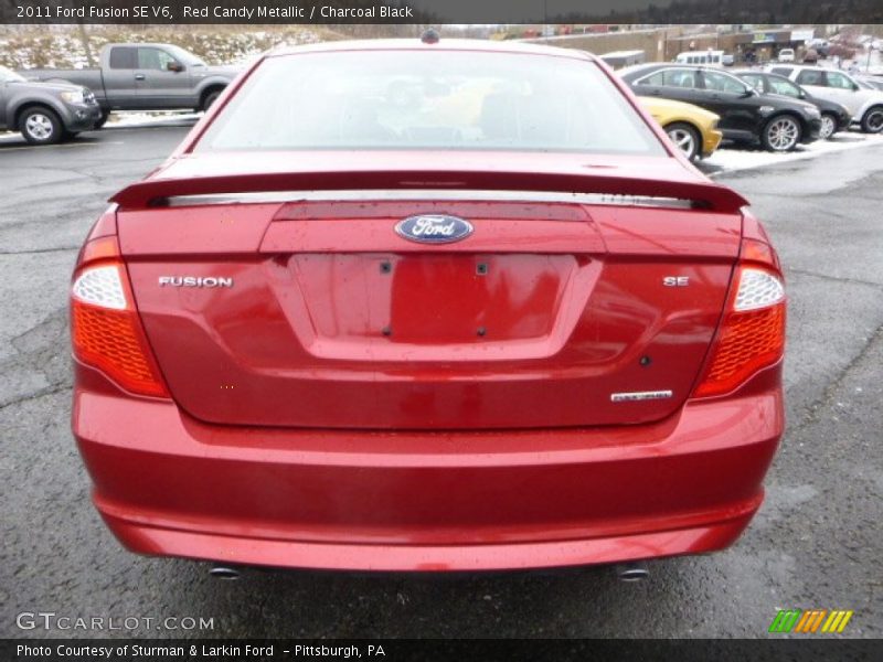 Red Candy Metallic / Charcoal Black 2011 Ford Fusion SE V6