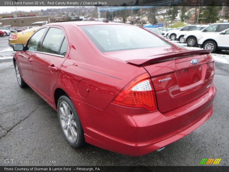 Red Candy Metallic / Charcoal Black 2011 Ford Fusion SE V6