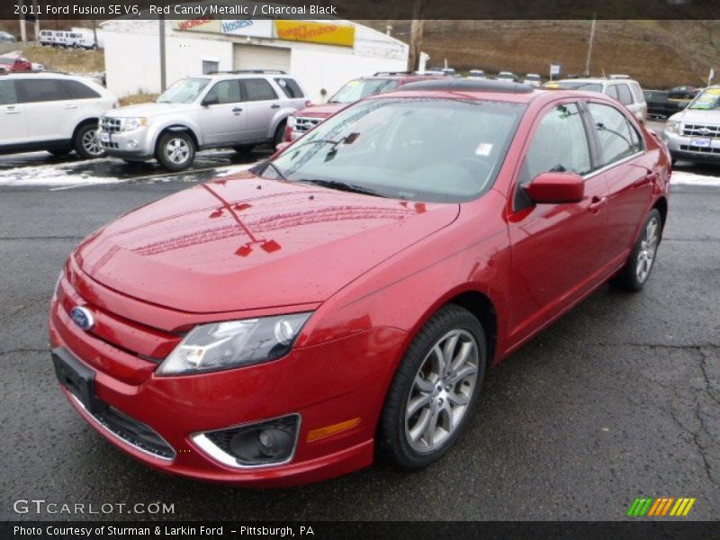 Red Candy Metallic / Charcoal Black 2011 Ford Fusion SE V6