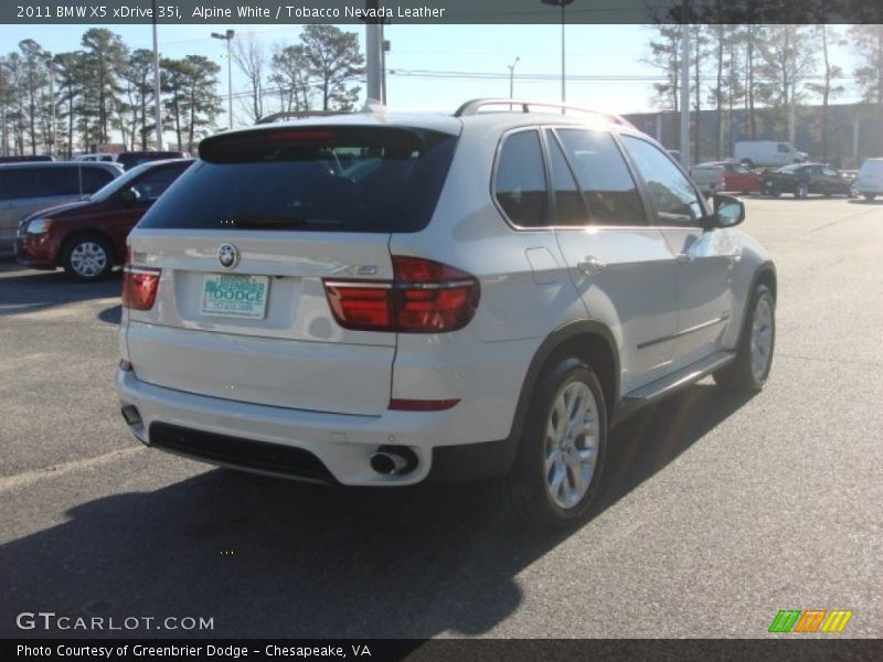 Alpine White / Tobacco Nevada Leather 2011 BMW X5 xDrive 35i