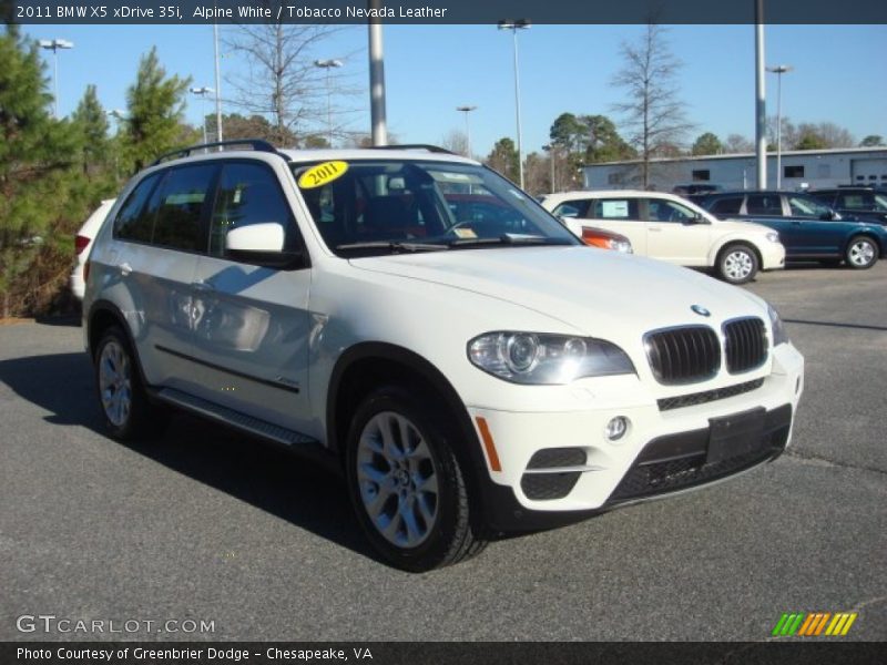Alpine White / Tobacco Nevada Leather 2011 BMW X5 xDrive 35i