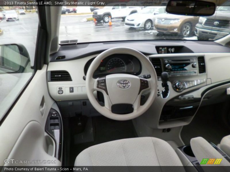 Silver Sky Metallic / Light Gray 2013 Toyota Sienna LE AWD