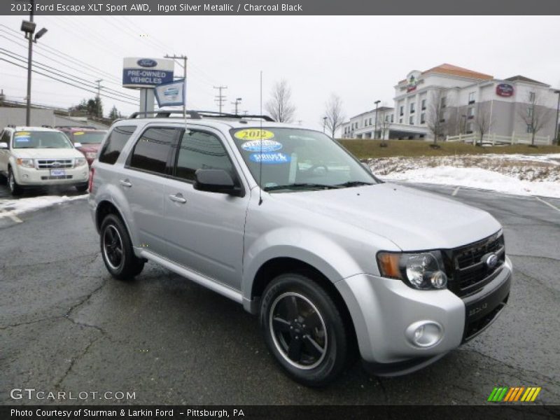 Ingot Silver Metallic / Charcoal Black 2012 Ford Escape XLT Sport AWD