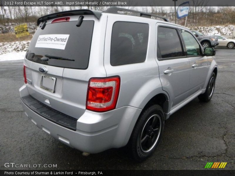 Ingot Silver Metallic / Charcoal Black 2012 Ford Escape XLT Sport AWD