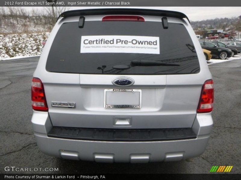 Ingot Silver Metallic / Charcoal Black 2012 Ford Escape XLT Sport AWD