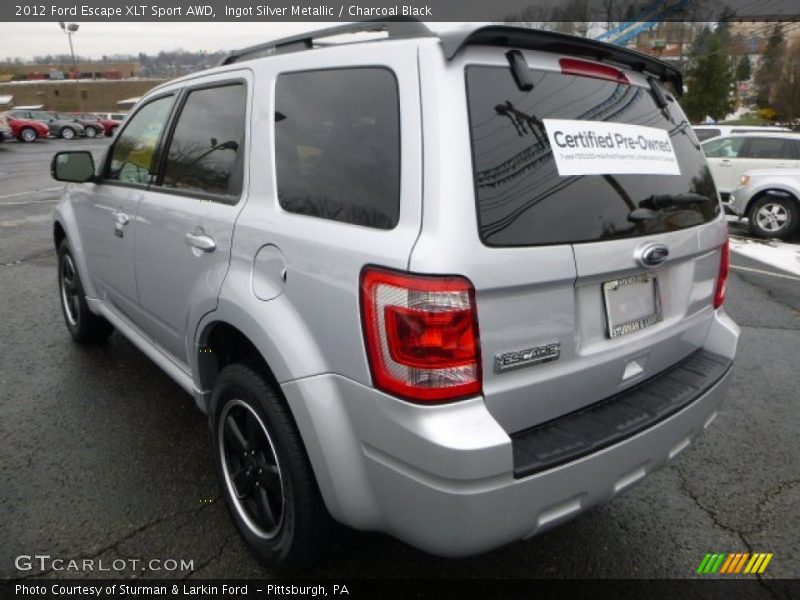 Ingot Silver Metallic / Charcoal Black 2012 Ford Escape XLT Sport AWD