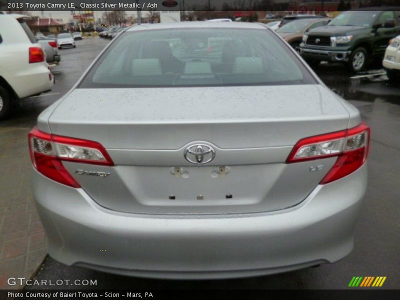 Classic Silver Metallic / Ash 2013 Toyota Camry LE