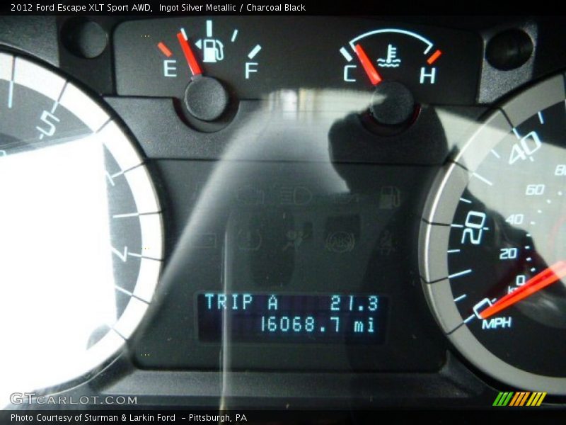 Ingot Silver Metallic / Charcoal Black 2012 Ford Escape XLT Sport AWD