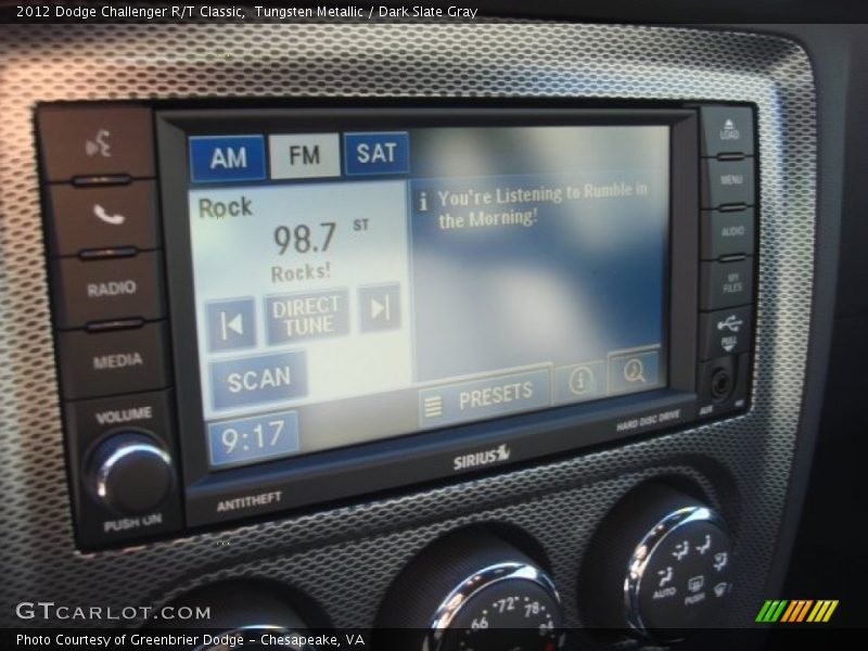 Tungsten Metallic / Dark Slate Gray 2012 Dodge Challenger R/T Classic