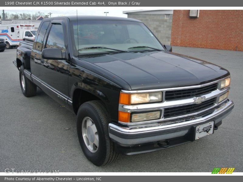 Onyx Black / Gray 1998 Chevrolet C/K K1500 Silverado Extended Cab 4x4