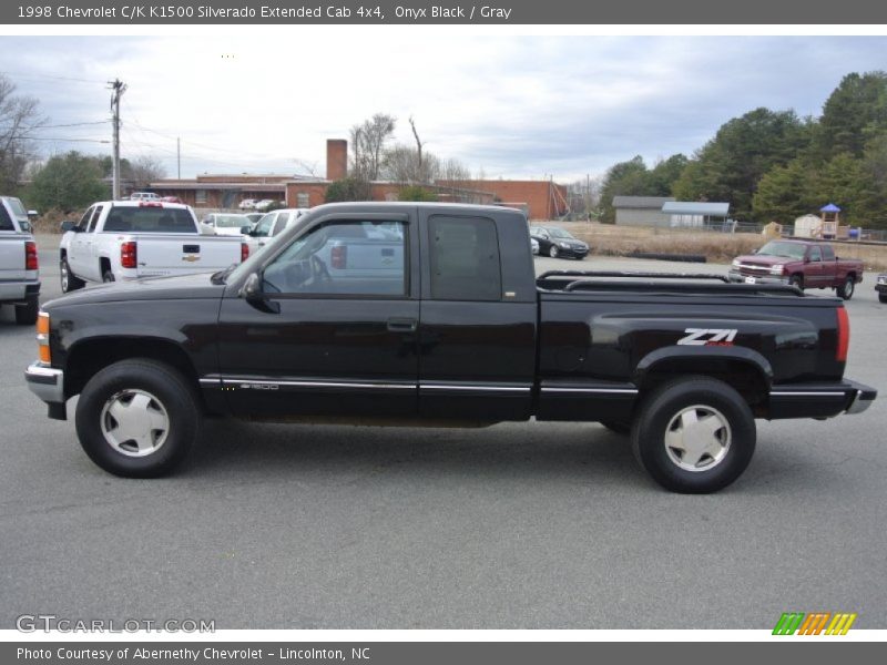 Onyx Black / Gray 1998 Chevrolet C/K K1500 Silverado Extended Cab 4x4
