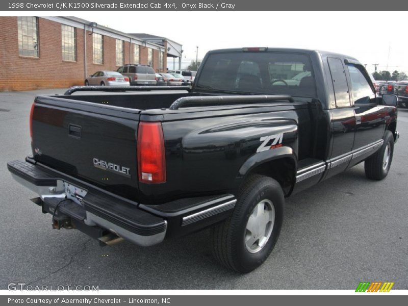Onyx Black / Gray 1998 Chevrolet C/K K1500 Silverado Extended Cab 4x4
