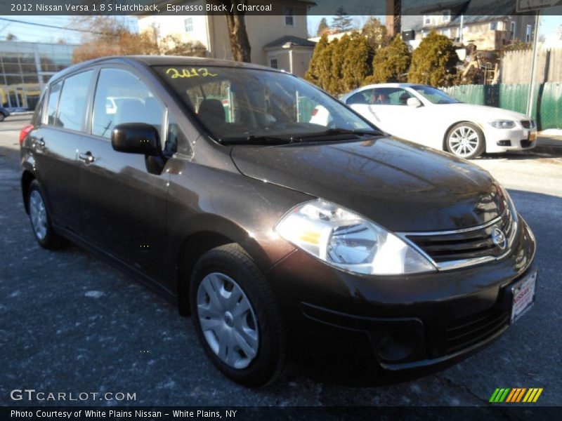 Espresso Black / Charcoal 2012 Nissan Versa 1.8 S Hatchback