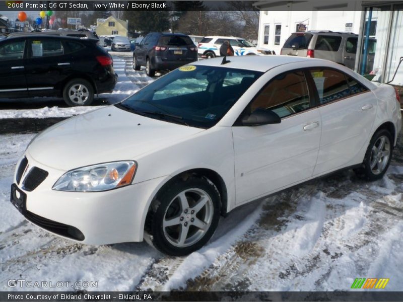 Ivory White / Ebony Black 2008 Pontiac G6 GT Sedan