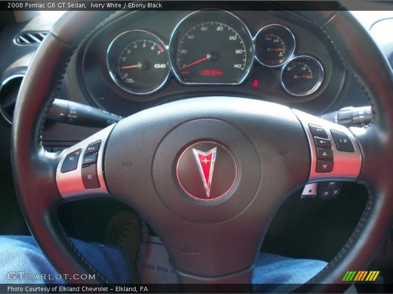 Ivory White / Ebony Black 2008 Pontiac G6 GT Sedan