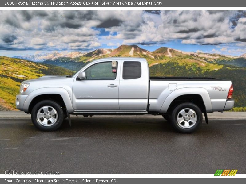 Silver Streak Mica / Graphite Gray 2008 Toyota Tacoma V6 TRD Sport Access Cab 4x4
