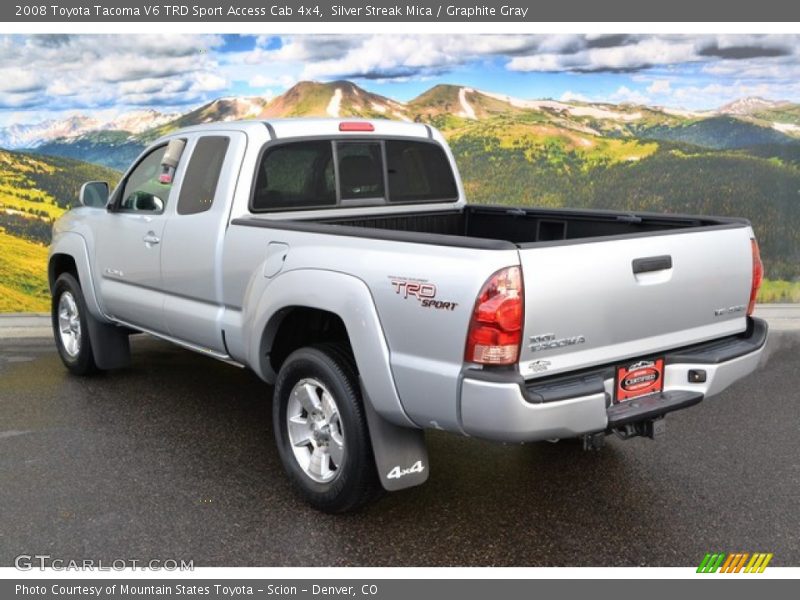 Silver Streak Mica / Graphite Gray 2008 Toyota Tacoma V6 TRD Sport Access Cab 4x4