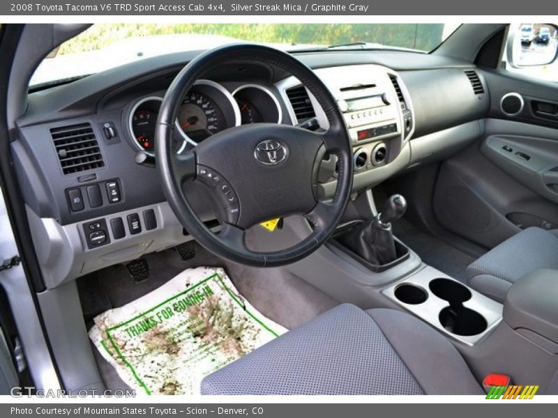 Silver Streak Mica / Graphite Gray 2008 Toyota Tacoma V6 TRD Sport Access Cab 4x4