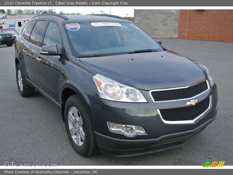 Cyber Gray Metallic / Dark Gray/Light Gray 2010 Chevrolet Traverse LT