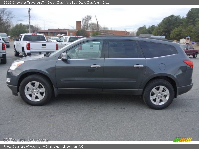 Cyber Gray Metallic / Dark Gray/Light Gray 2010 Chevrolet Traverse LT