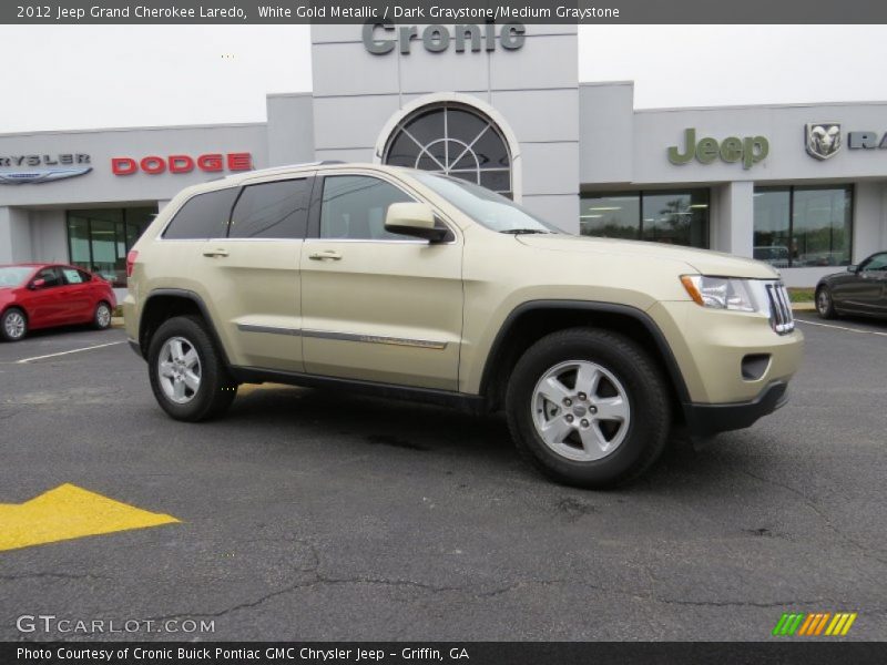 White Gold Metallic / Dark Graystone/Medium Graystone 2012 Jeep Grand Cherokee Laredo