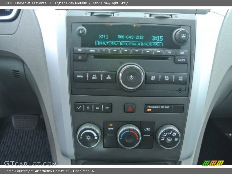 Cyber Gray Metallic / Dark Gray/Light Gray 2010 Chevrolet Traverse LT