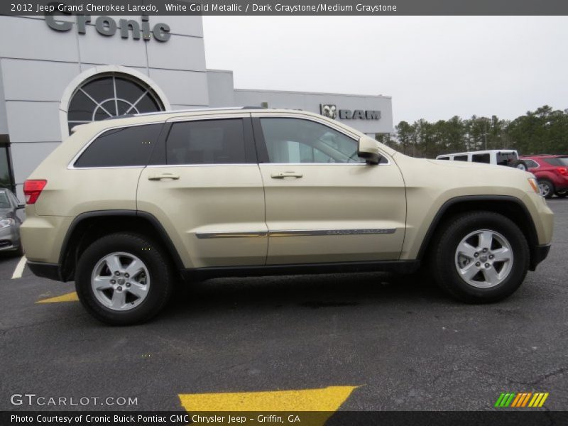 White Gold Metallic / Dark Graystone/Medium Graystone 2012 Jeep Grand Cherokee Laredo