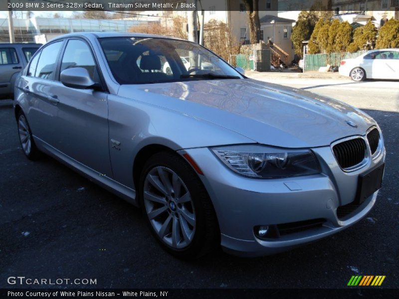 Titanium Silver Metallic / Black 2009 BMW 3 Series 328xi Sedan