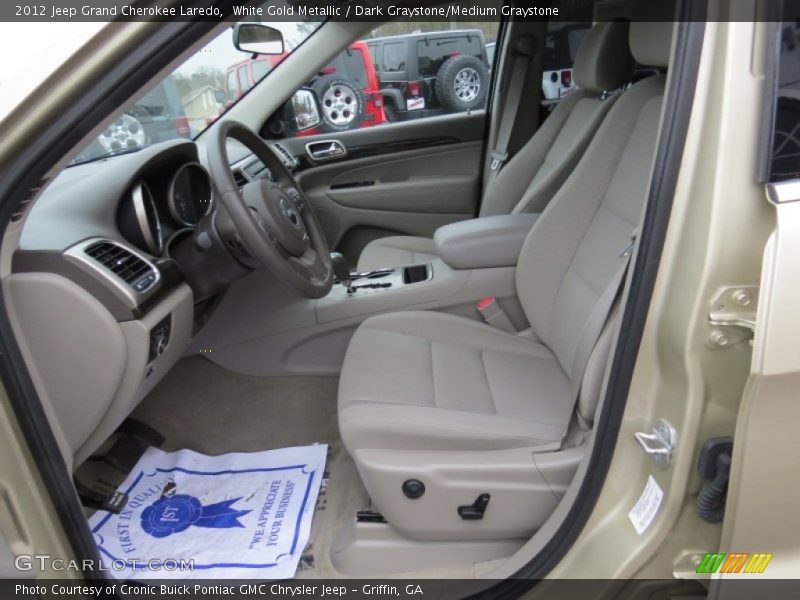 White Gold Metallic / Dark Graystone/Medium Graystone 2012 Jeep Grand Cherokee Laredo