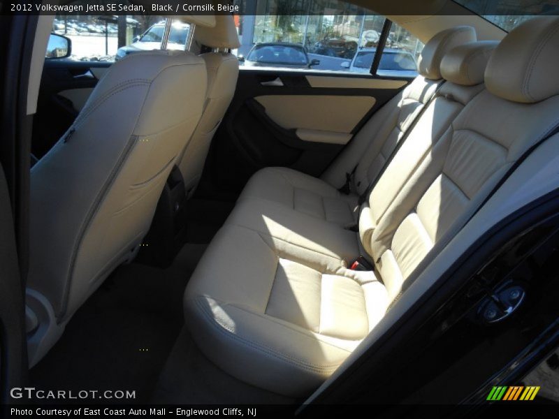 Black / Cornsilk Beige 2012 Volkswagen Jetta SE Sedan