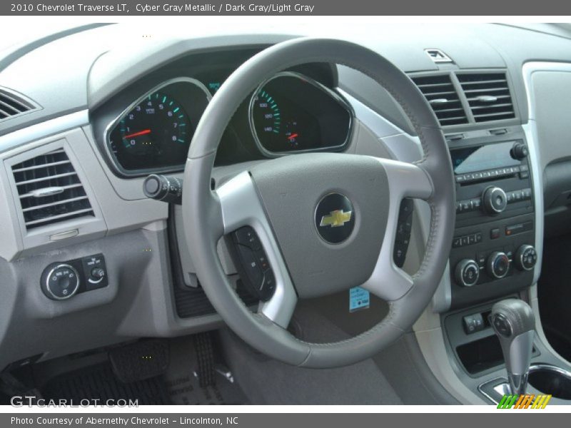 Cyber Gray Metallic / Dark Gray/Light Gray 2010 Chevrolet Traverse LT